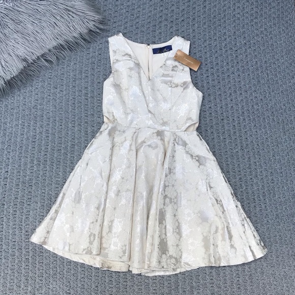 Francesca's Collections Dresses & Skirts - Francesca’s Silver/Ivory Dress